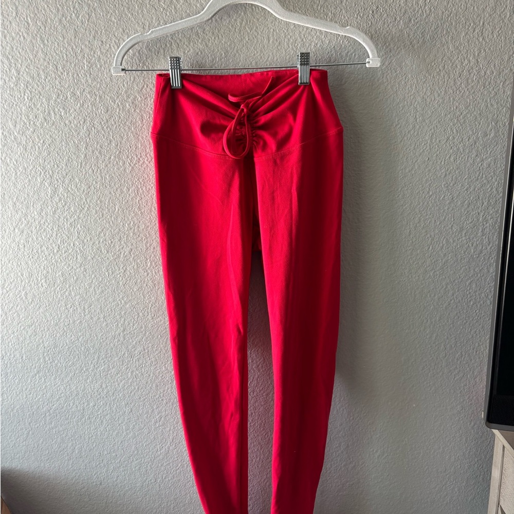 VS PINK Red High-Waisted Leggings